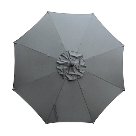Living Accents Living Accents 9 ft. Tiltable Gray Market Umbrella UMA908G31OBD643